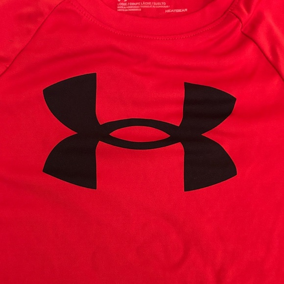 Under Armour Kids Red Long Sleeve Shirt - Picture 3 of 5